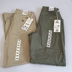 NWT Mountain Khakis Men's Teton Twill Chinos Lot of 2 Khaki & Olive Size 31 x 30